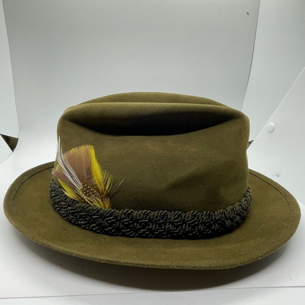 Vintage 1960s Royal STETSON Fedora ~ size 7 ~ Trilby ~ Overwelt Edge' - Picture 1 of 15
